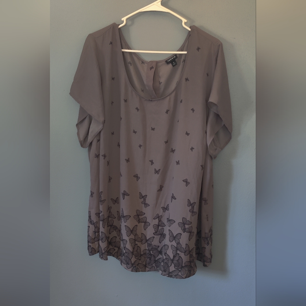 Semi sheer butterfly top